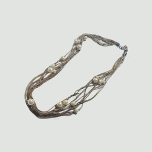 🌲10/$20. Multi-Strand Necklace with Faux Pearls